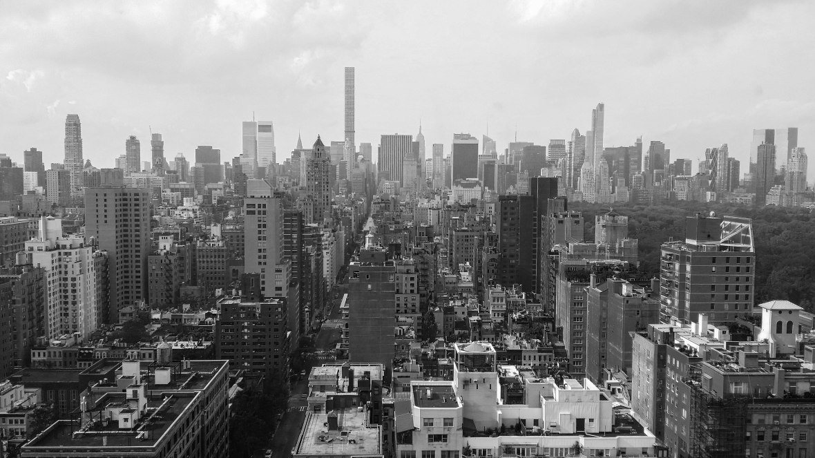 NYC Landscape Portrait Black & White